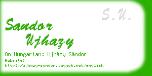 sandor ujhazy business card