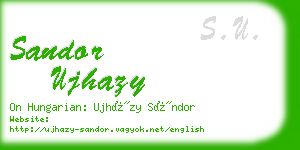 sandor ujhazy business card